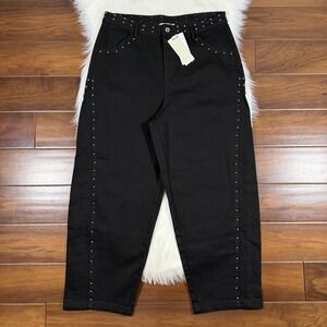 Never Fully Dressed Women's Size 42 / UK 14 / US 10 Studded Barrel Denim Jeans